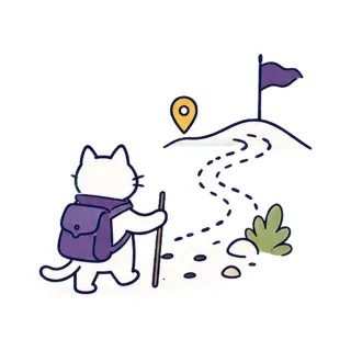 Guwa cat setting out to explore.